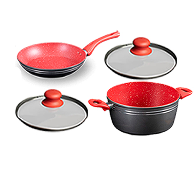 Kit Kit 4 Peças Frigideira + Caçarola Redsilver